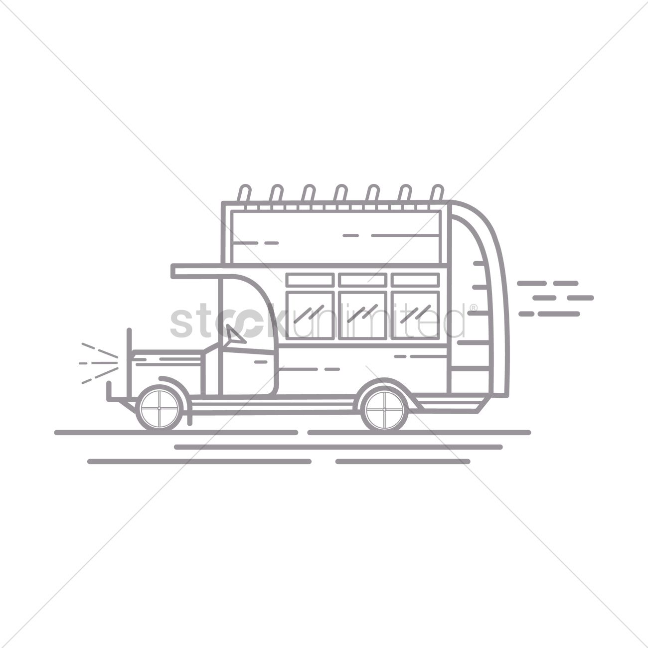 1300x1300 Double Decker Bus Vector Image - Double Decker Bus Sketch