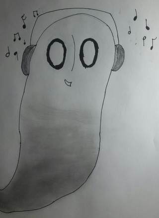 320x438 I Drew Napstablook From Undertale! A Friend Told Me To Xd All I - Double Face Sketch