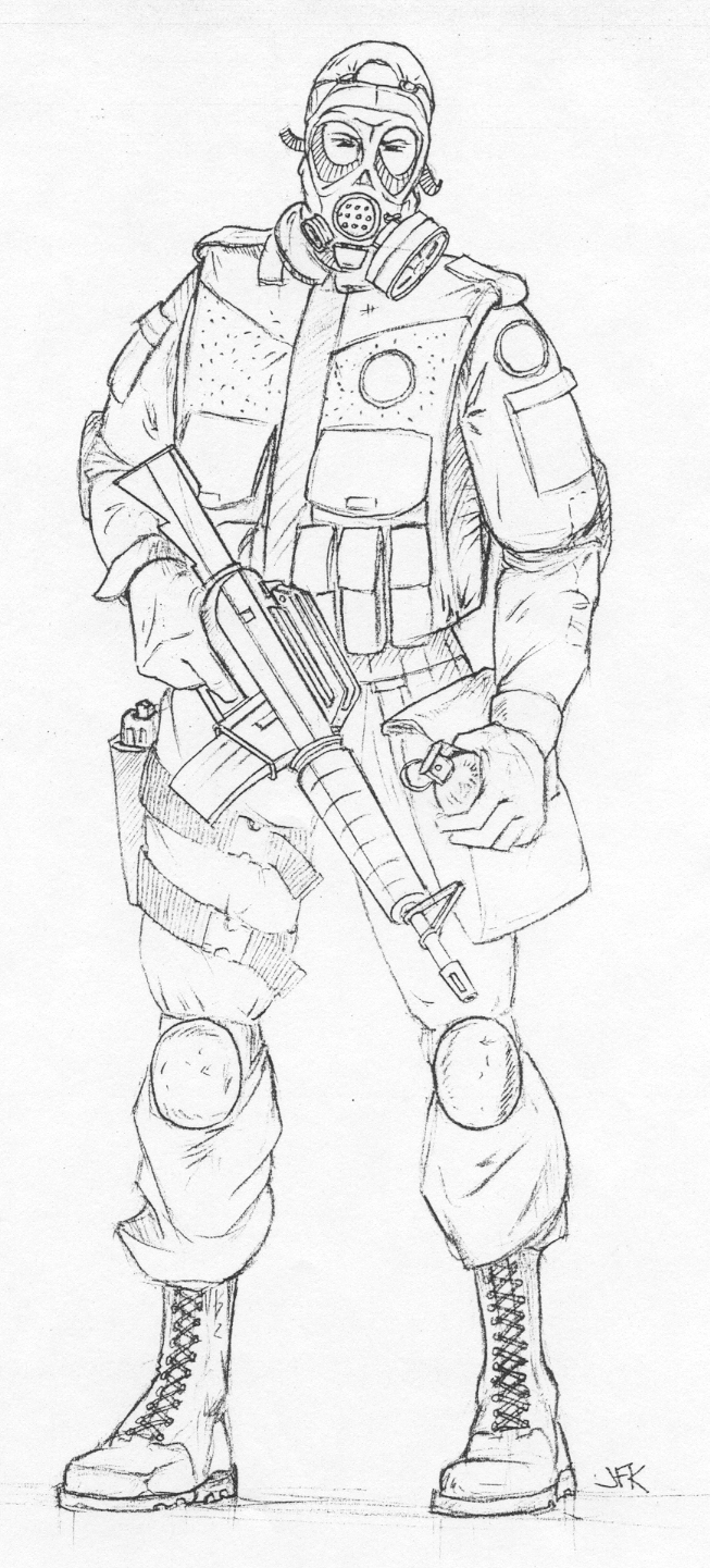 653x1441 Soldier Of Fortune Ii Double Helix (2003) Promotional Art - Double Helix Sketch