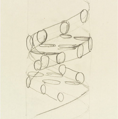 500x503 The Story Of Photograph 51 Wellcome Library - Double Helix Sketch