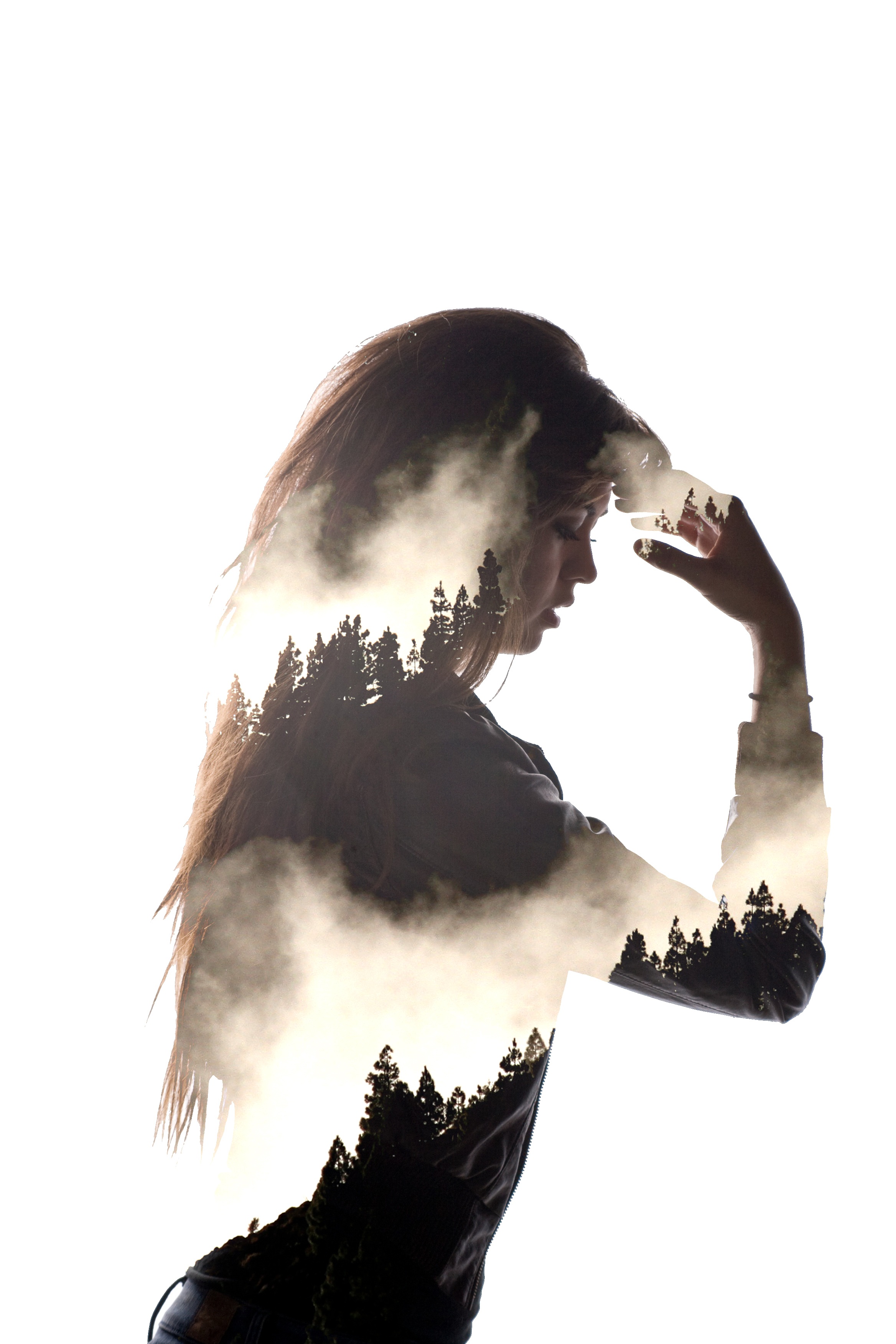 2336x3504 Free Images Silhouette, Creative, Girl, Female, Portrait, Eagle - Double Sketch