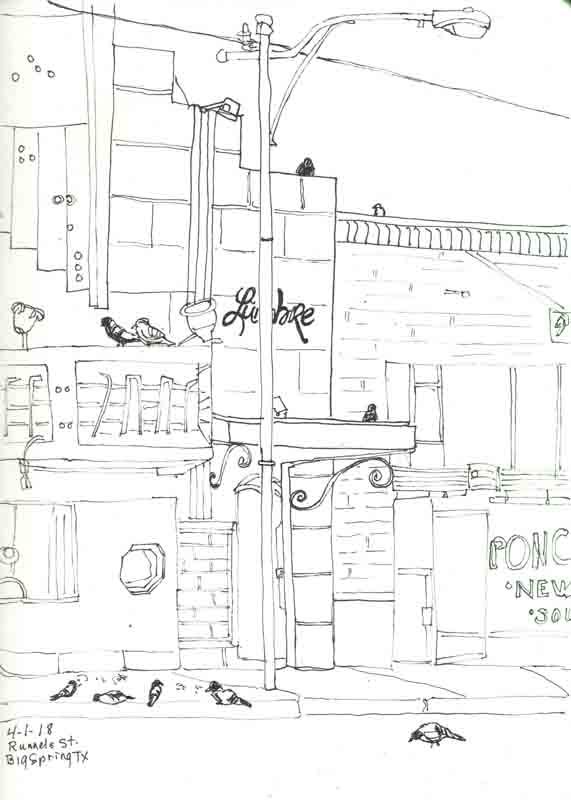 571x800 Kaysmithbrushworks Runnels Street ~ Plein Air Urban Sketch - Downtown Sketch