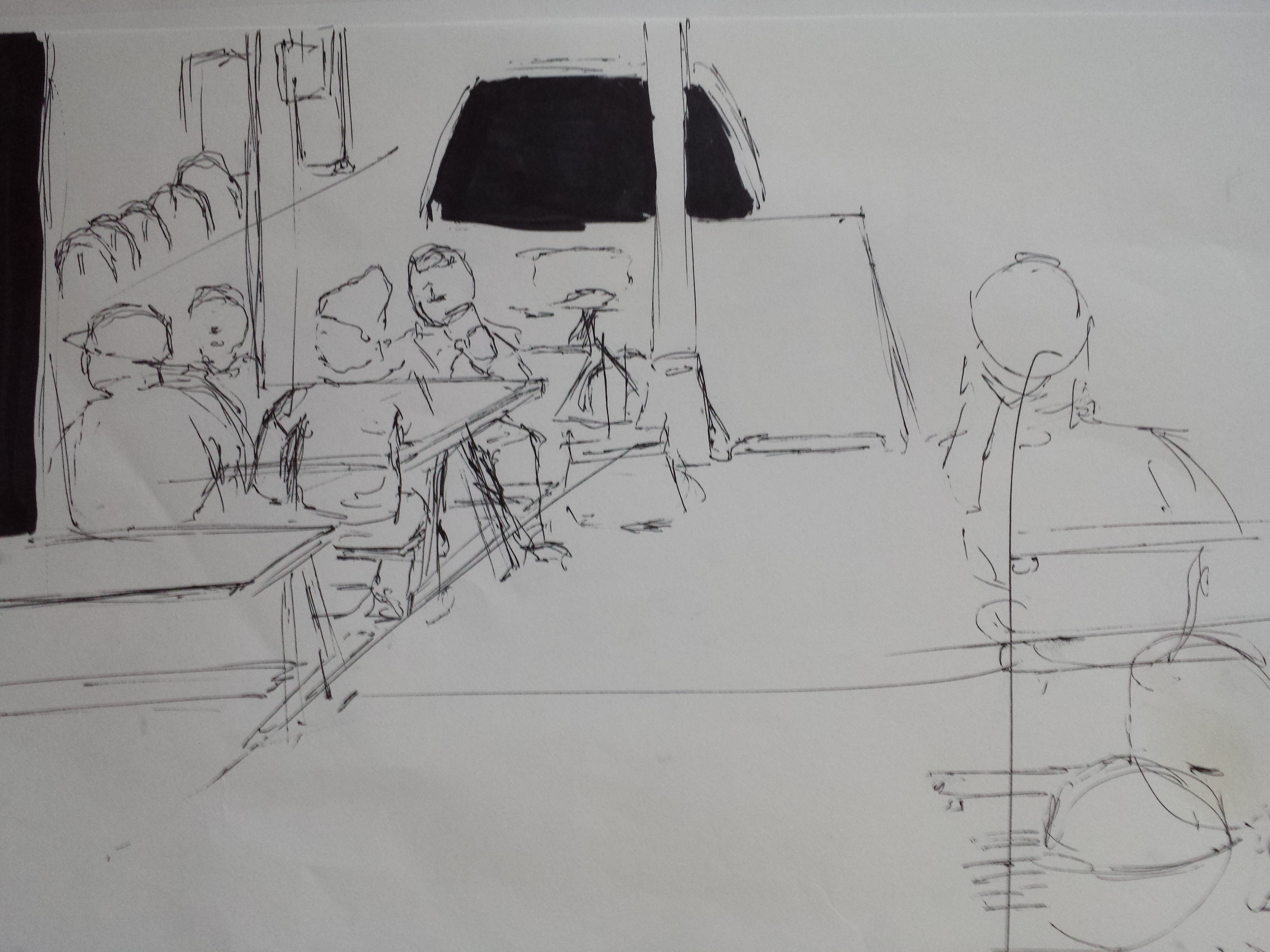 4128x3096 People Downtown Sketch - Downtown Sketch