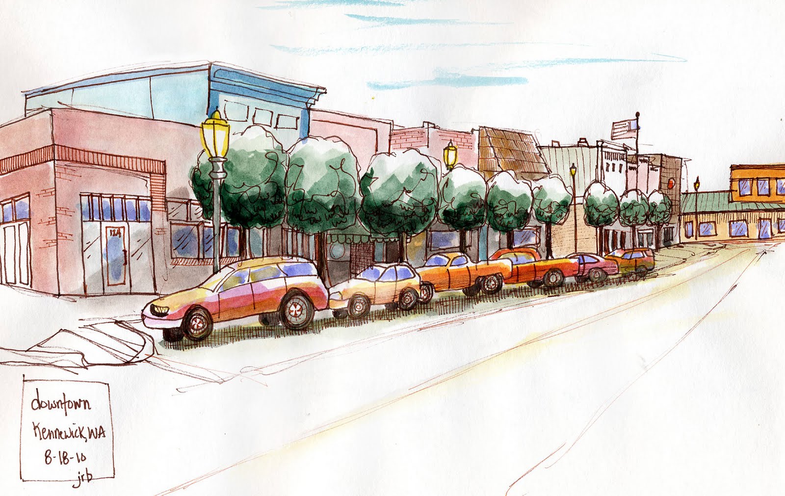 1600x1011 Sketches Amp Stuff Downtown Kennewick - Downtown Sketch