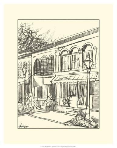 385x488 Sketches Of Downtown V Prints By Ethan Harper - Downtown Sketch