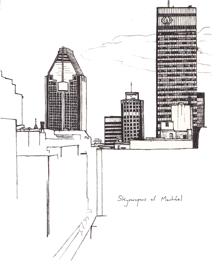 685x843 Travel Sketch Downtown Plus Ultra - Downtown Sketch