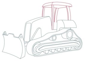 285x205 How To Draw Bulldozers Howstuffworks - Dozer Sketch