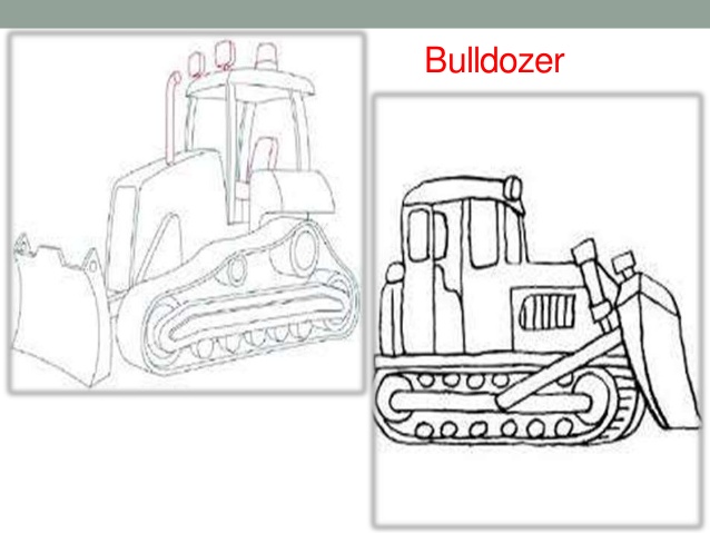 638x479 Bulldozer As Machinery Equipment - Dozer Sketch