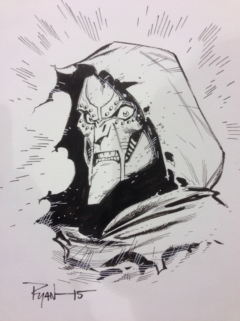 960x1280 Ryan Ottley Spider Gwen, Dr Doom, And Rom. Some Sketches I Did - Dr Doom Sketch