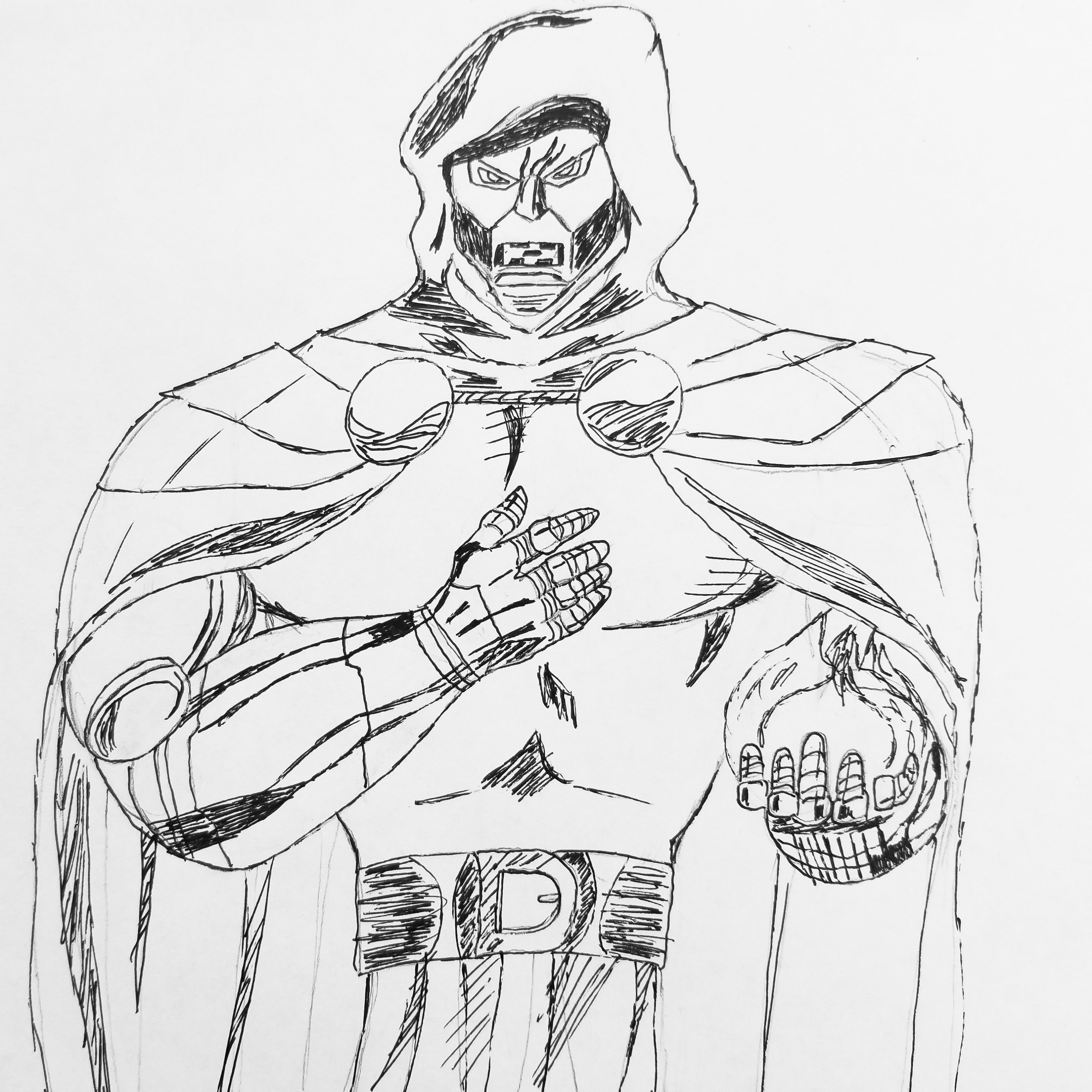 3000x3000 A Quick Dr Doom Sketch Pisces Concepts - Dr Doom Sketch