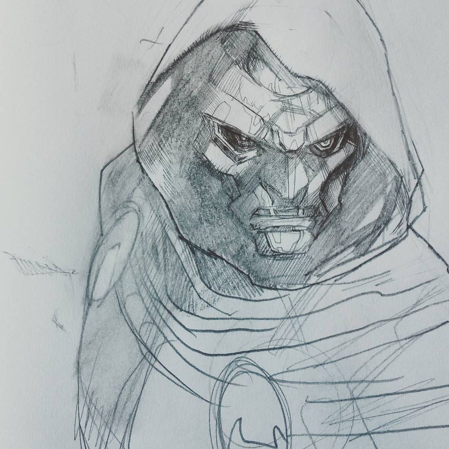 894x894 Doctor Doom Sketch By Peter V Nguyen - Dr Doom Sketch