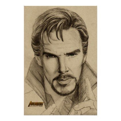 422x422 Dr. Strange Quick Sketch (Avenger Infinity War) Poster - Dr Who Sketch