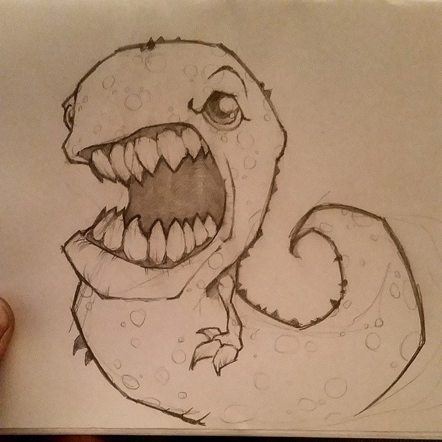 640x640 Quick 20 Minute Sketch Of The Worm Monster - Dr Who Sketch