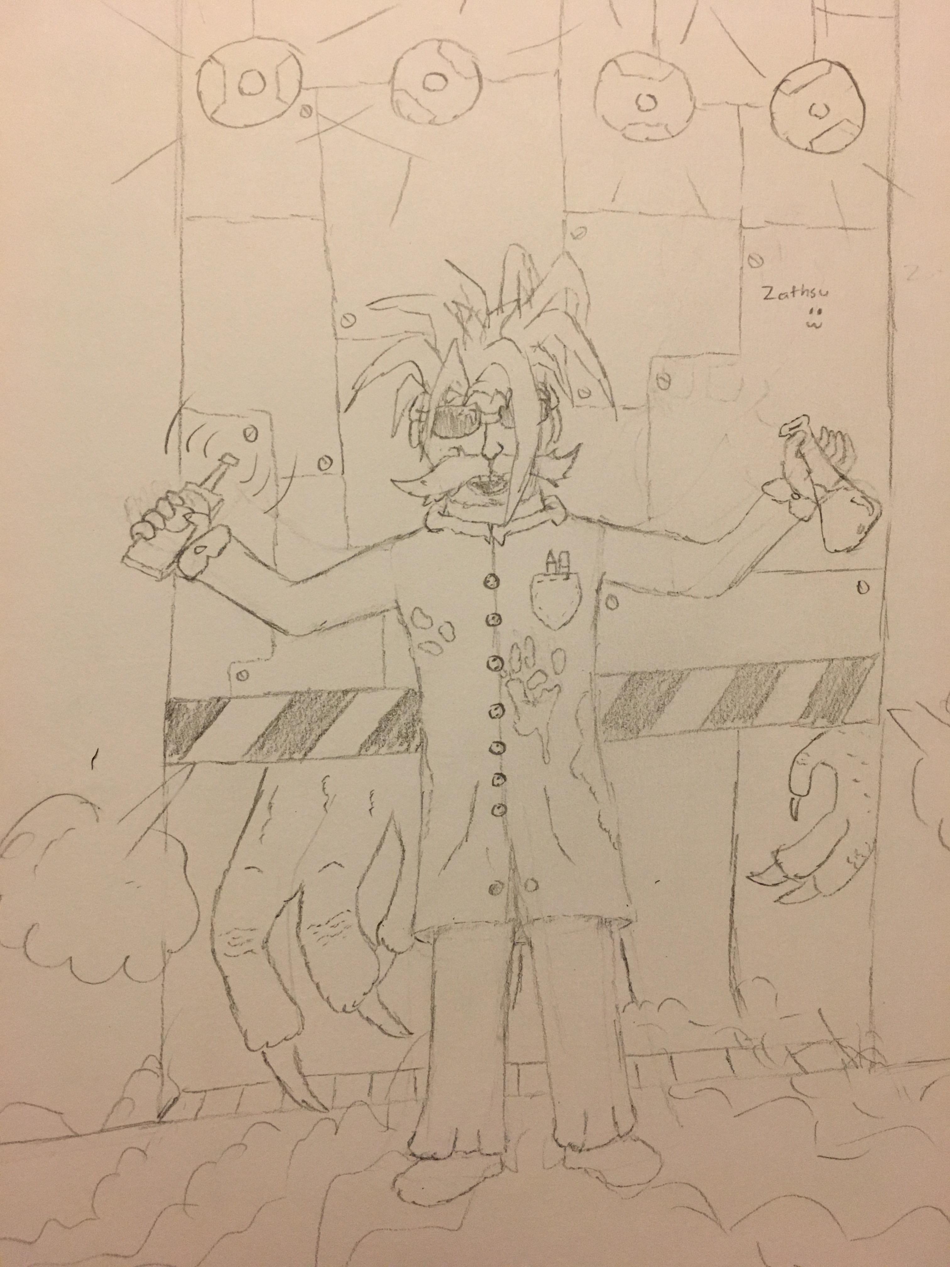 3024x4032 To Follow Up Yesterday, ~40 Minute Dr. Terrible Sketch Rotmg - Dr Who Sketch