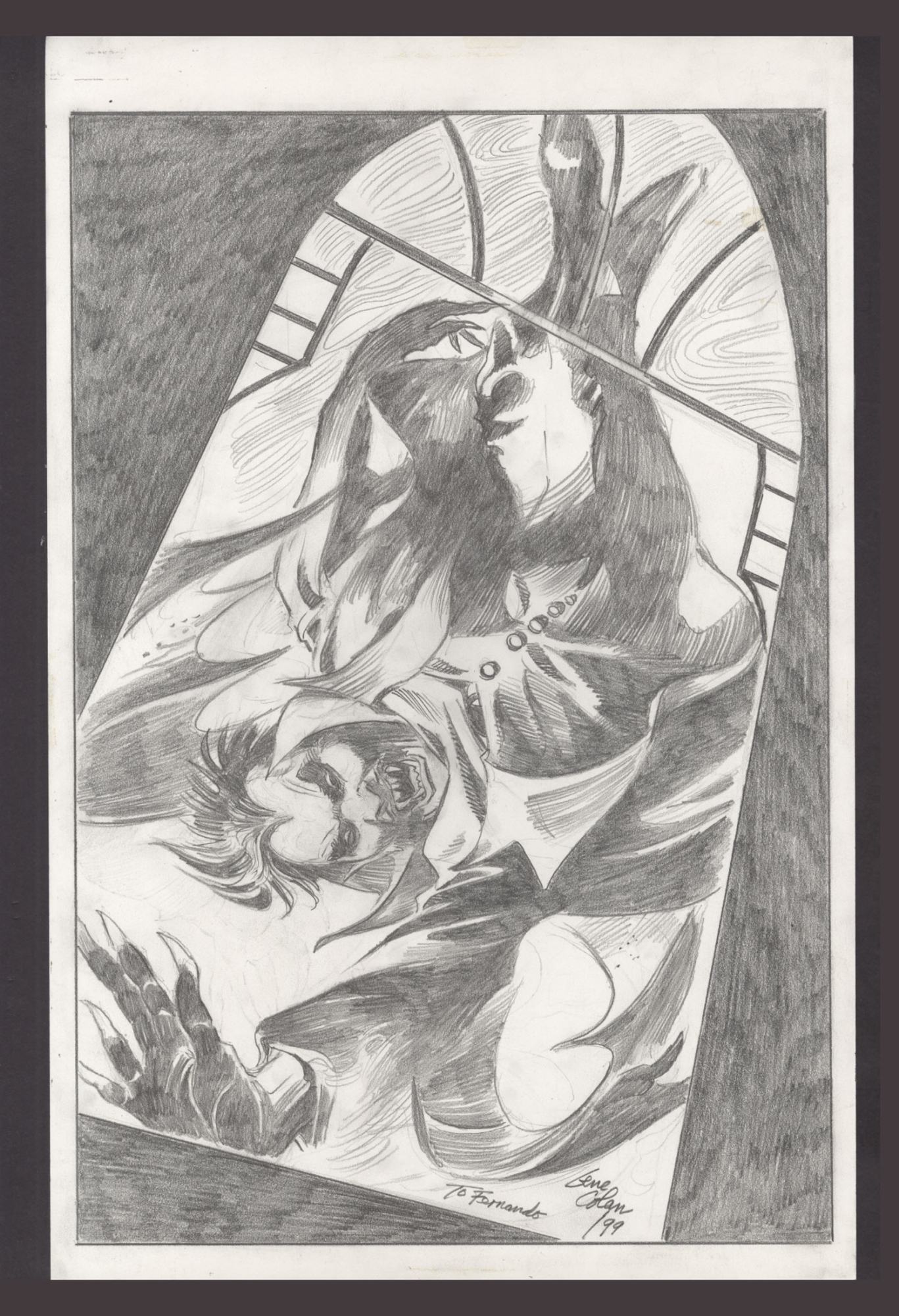 1367x2000 Gene Colan Tomb Of Dracula Sketch, In - Dracula Sketch