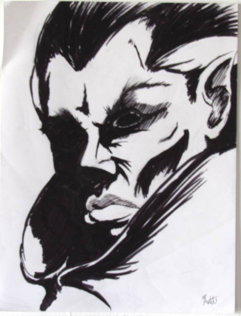 770x1010 Dracula Drawing By Inad Khres Saatchi Art - Dracula Sketch