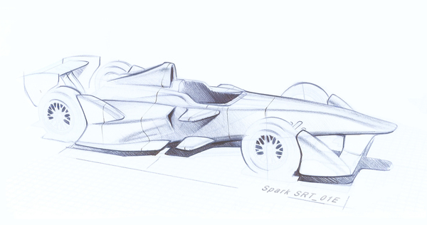 600x316 Electric Race News Formula E Releases First Sketch Of Electric - Drag Car Sketch
