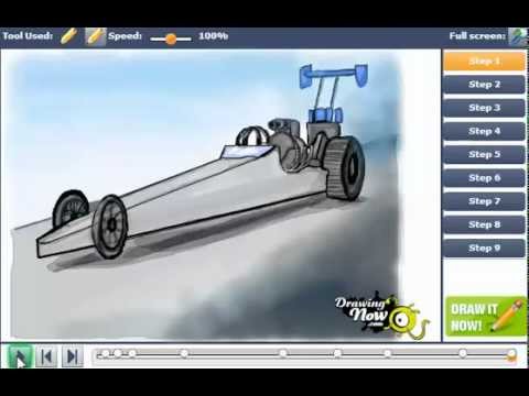 480x360 How To Draw A Drag Race Car - Drag Car Sketch
