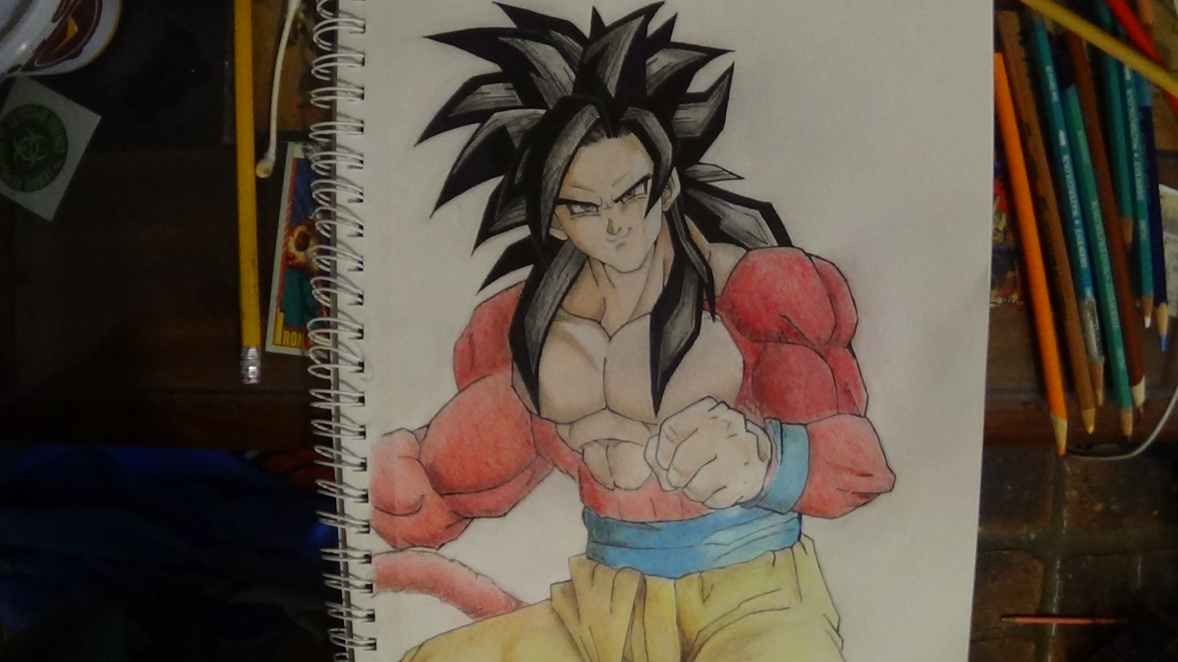 3984x2240 My Pencil Amp Ink Drawing Super Saiyan 4 Goku Dragon Ball Gt - Dragon Ball Gt Sketches