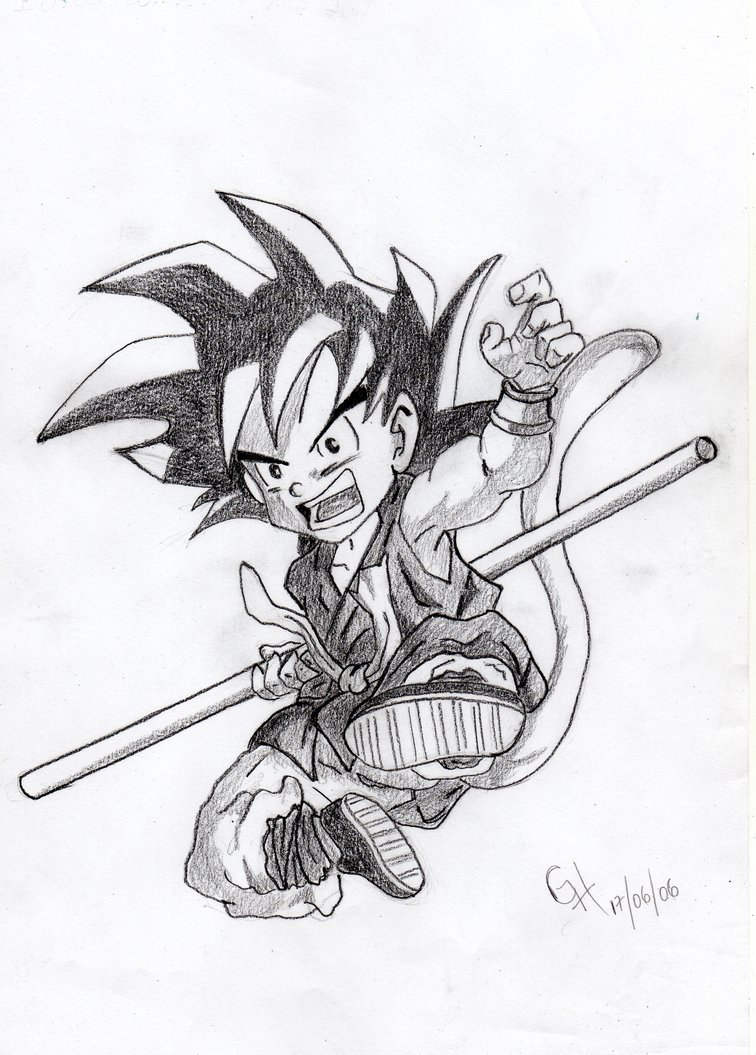 756x1055 Goku Dragon Ball Gt By Gus Gh - Dragon Ball Gt Sketches