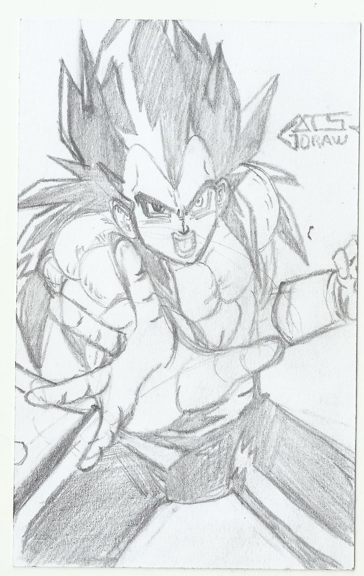 711x1124 Sketch Vegeta Ssj 4 De Dragon Ball Gt By Gacs Draw - Dragon Ball Gt Sketches