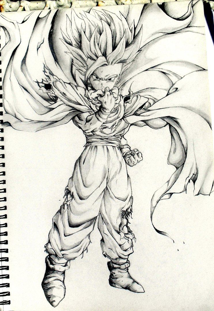 743x1076 My Best Sketch From Primary School. Use Too Do A Lot Of Dbz - Dragon Ball Sketch