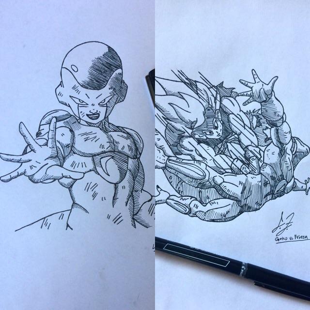 640x640 Oc] My Last Two Inktober Sketches Were Dragon Ball Related So I - Dragon Ball Sketch