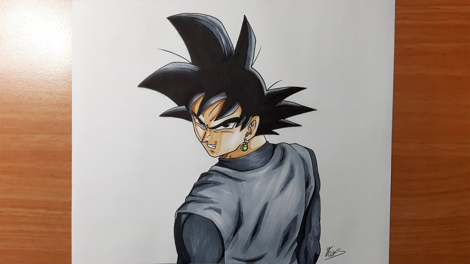 1645x925 Drawing Goku Black - Dragon Ball Super Sketch