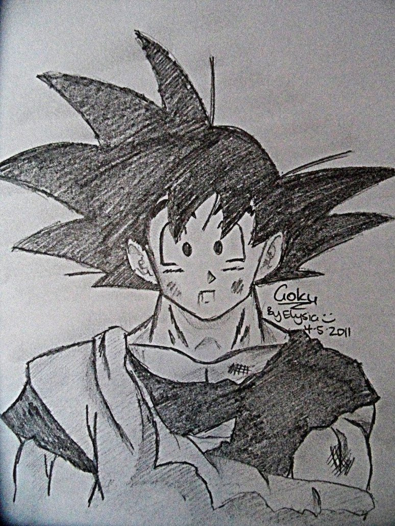 Dragon Ball Z Goku Sketch at PaintingValley.com | Explore collection of ...