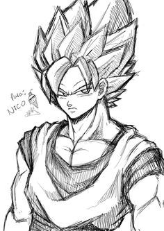 236x333 Goku Sketch By Karulox On @ Dragon Ball - Dragon Ball Z Goku Sketch