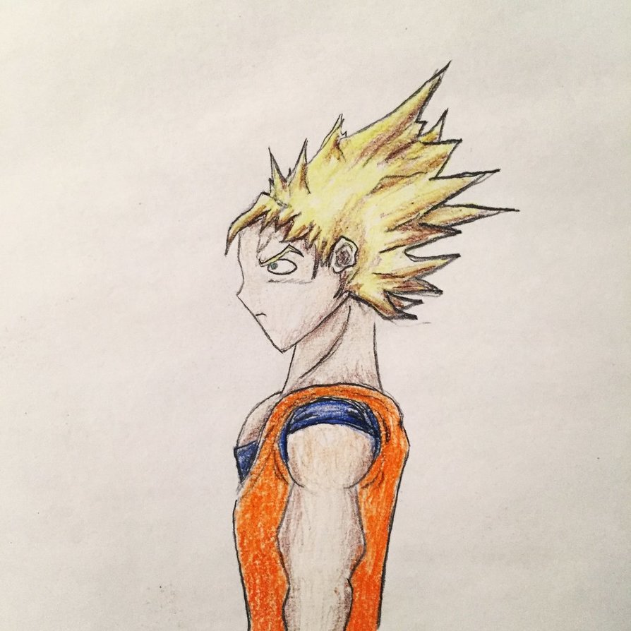 894x894 Super Goku Quick Sketch From Dragonball Z. By Kongzilla2010 On - Dragon Ball Z Goku Sketch