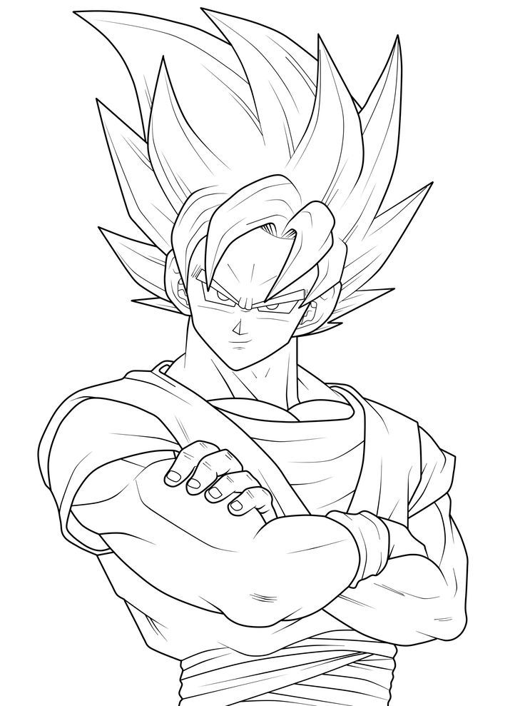 736x989 Print Goku Goku Coloring Pages Goku Coloring Pages (10 - Dragon Ball Z Goku Sketch