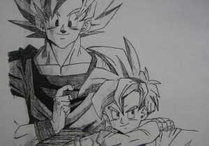 300x210 Dragon Ball Super Pencil Sketches Dragon Ball Z Drawings In Pencil - Dragon Ball Z Goku Sketch