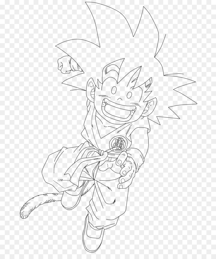 900x1080 Dragon Ball Z Battle Of Z Goku Gohan Line Art Drawing - Dragon Ball Z Goku Sketch