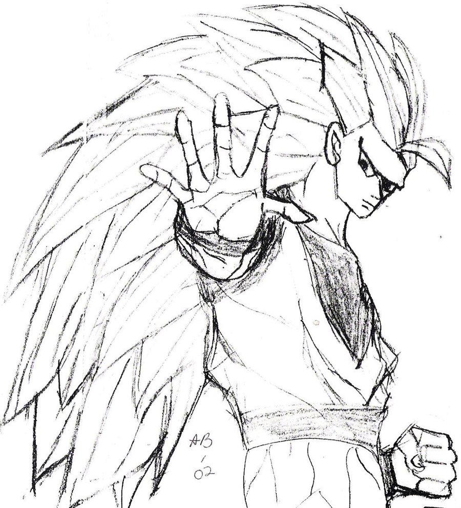 900x992 Dragonball Z Goku Sketch By Liongirl2289 - Dragon Ball Z Kai Sketch