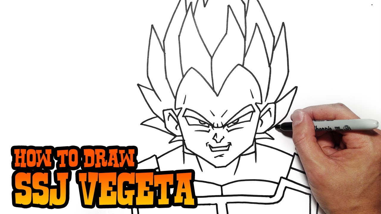 1280x720 How To Draw Ssj Vegeta Dragon Ball Z Video Lesson - Dragon Ball Z Kai Sketch