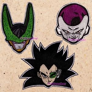 300x300 Lot Of 3 Dragon Ball Z Heads Patches Cell Frieza Radtiz Dbz - Dragon Ball Z Kai Sketch