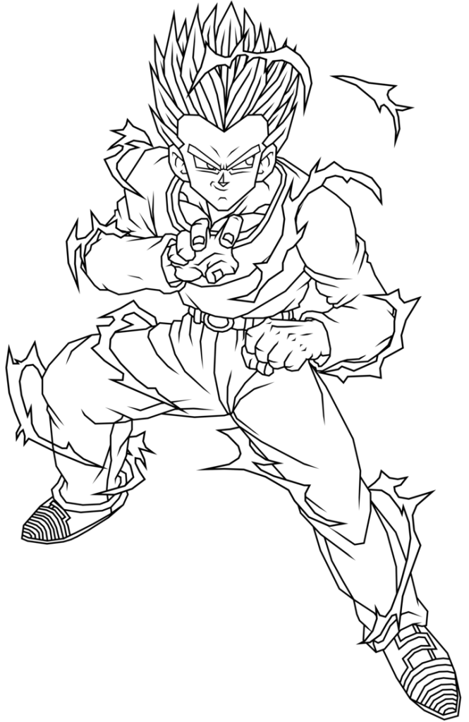 665x1024 Collection Of Free Gohan Drawing Dragon Ball Z. Download On Ubisafe - Dragon Ball Z Kai Sketch