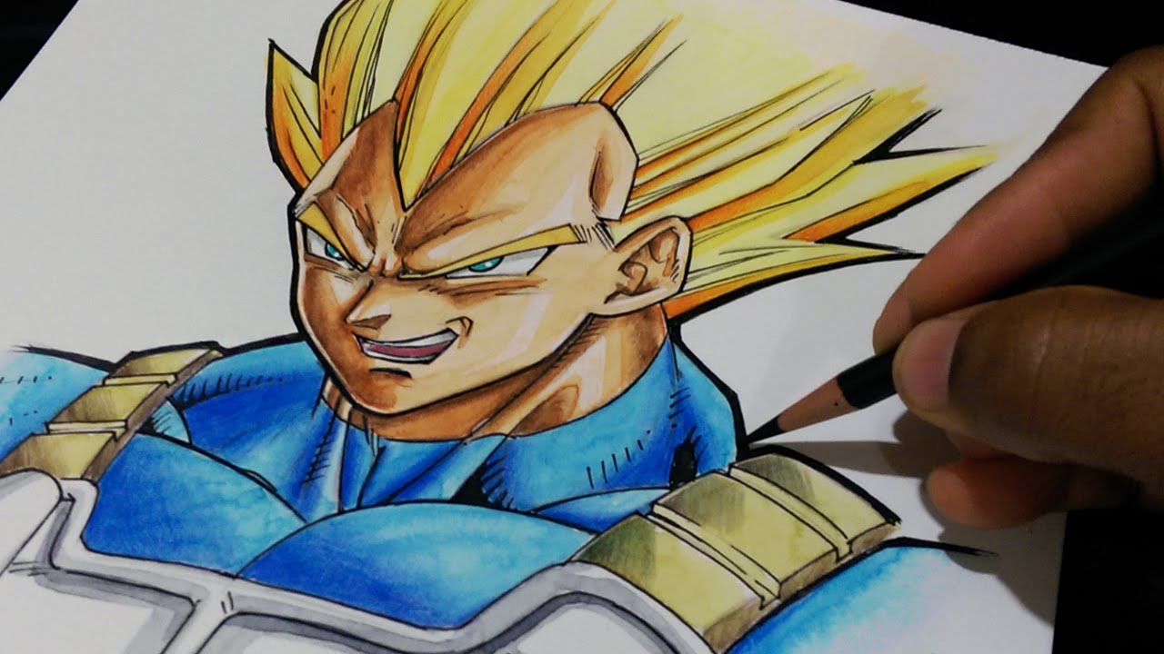 Dragon Ball Z Vegeta Sketch At Paintingvalleycom Explore