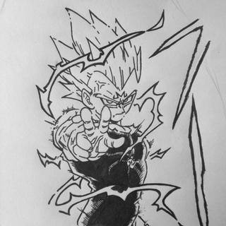 320x320 Super Saiyan Vegeta - Dragon Ball Z Vegeta Sketch