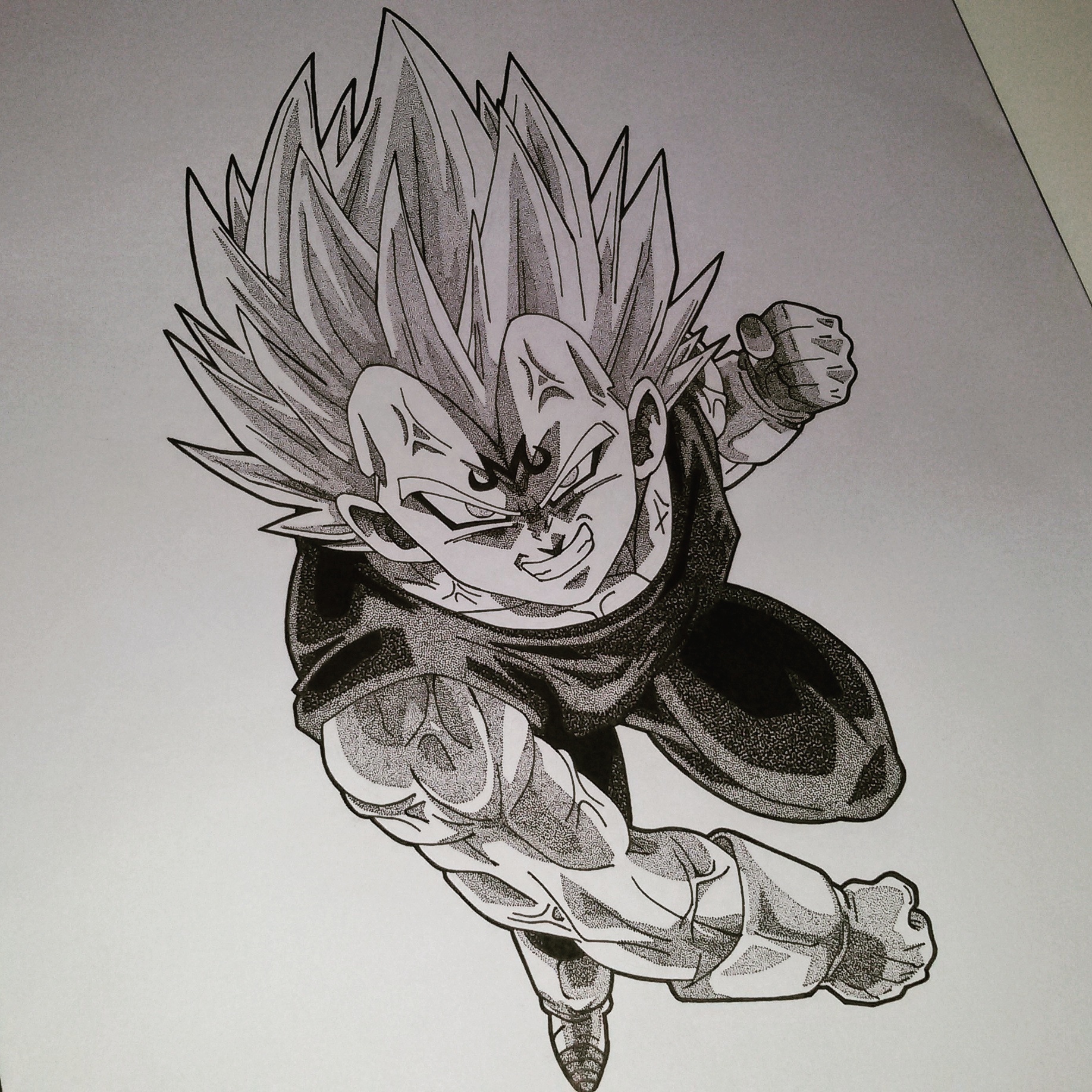 1836x1836 - Dragon Ball Z Vegeta Sketch