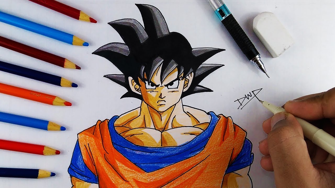 1280x720 How To Draw Goku From Dragon Ball Z [ Dbz Character Drawing - Dragon Ballz Sketch