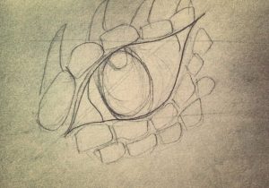 300x210 Tag Dragon Eye Pencil Drawing - Dragon Eye Sketch