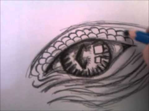 480x360 How To Draw Dragons Eye - Dragon Eye Sketch