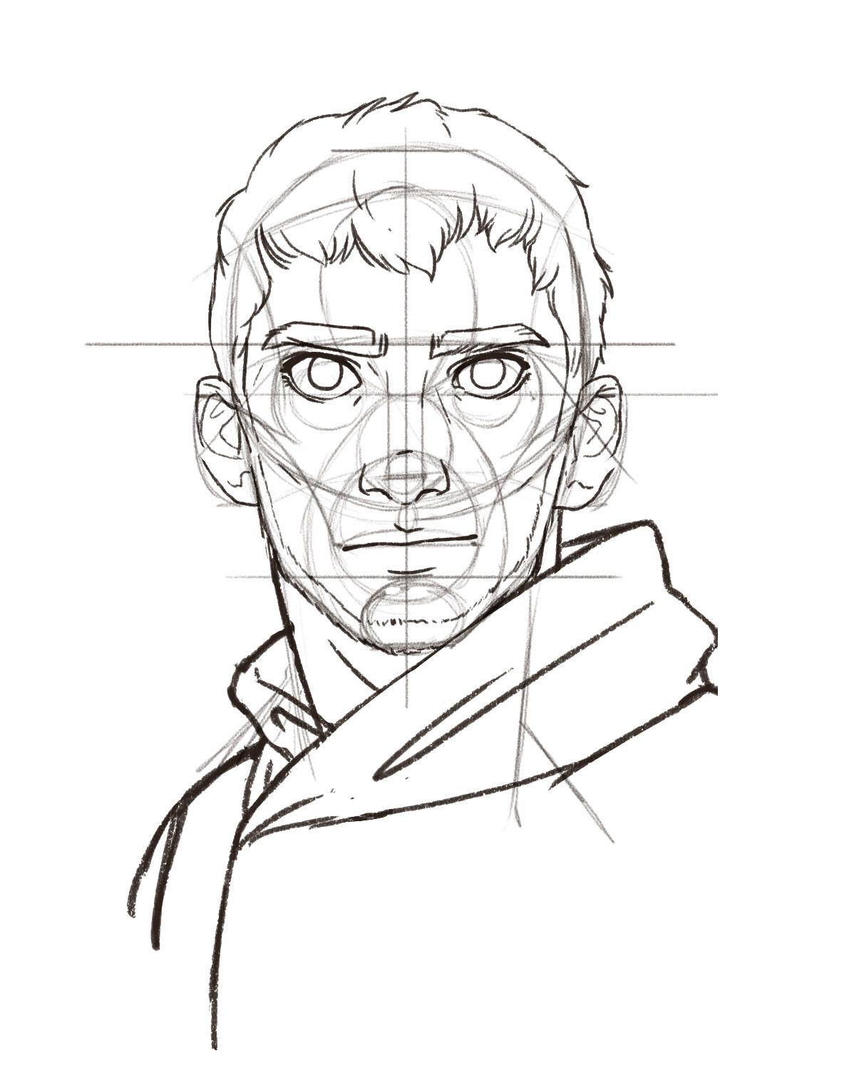 1205x1525 Artstation - Dragon Face Sketch