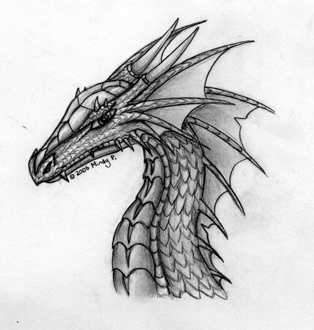 617x649 Dragon Head Sketch By Black Dragon Club - Dragon Head Sketch