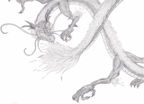 474x345 Chinese Dragon Drawings In Pencil. Dragon Drawings Chinese Dragon - Dragon Pencil Sketch