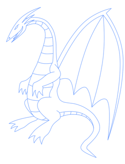 250x327 How To Draw Simple Dragon Drawings - Dragon Simple Sketch