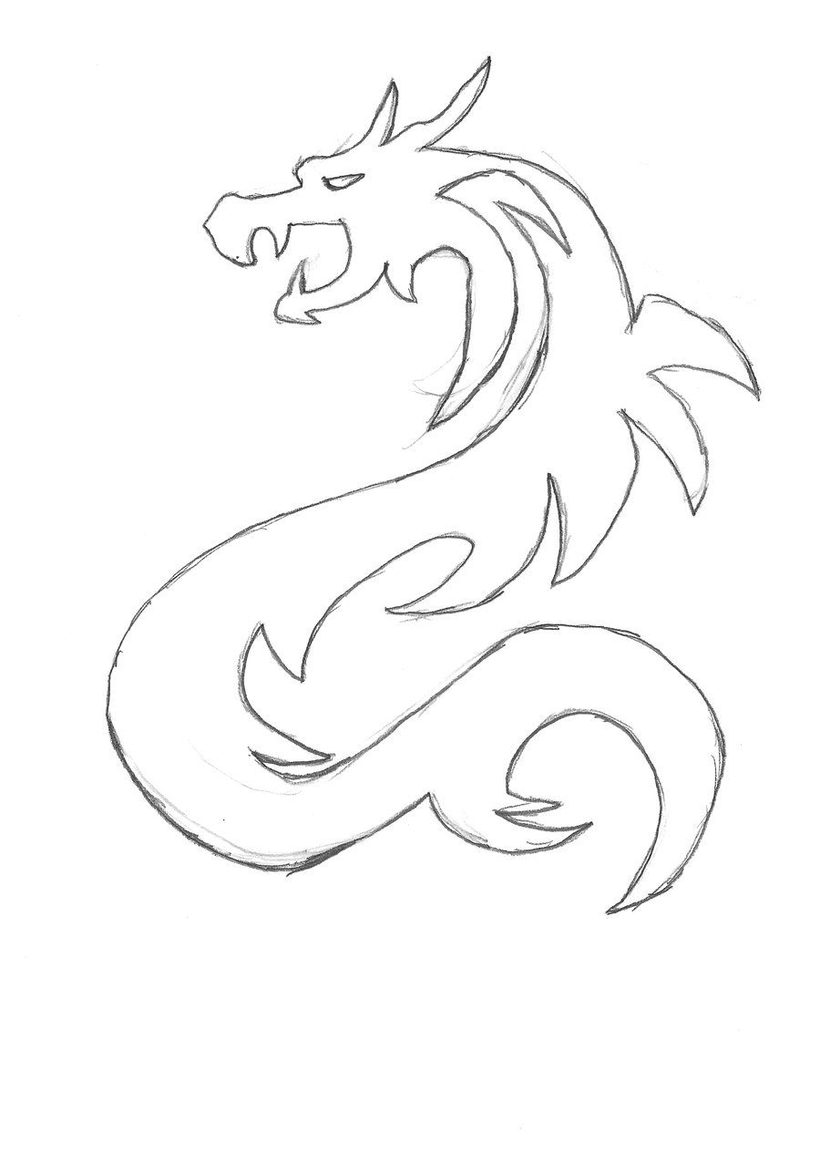 900x1277 Images For Gt Simple Dragon Sketches Printables And Doodles - Dragon Simple Sketch