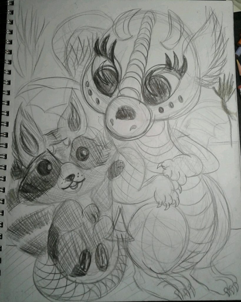 819x1024 Baby Dragon Art Contest Artist Christen Mccreavy ~ Baby Dragon - Dragon Sketch Art